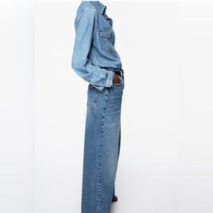 Zara wide leg high waisted jeans